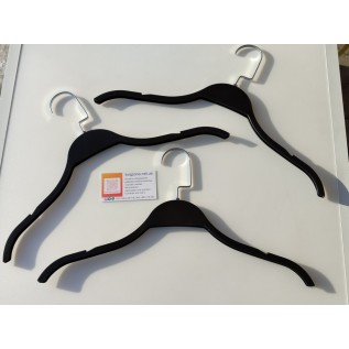 Вішалки-плечики пластикові 400х10мм. з протектором та хромованим гачком 